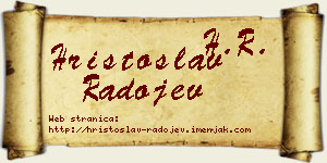 Hristoslav Radojev vizit kartica